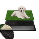 FluffyDream Artificial Grass for Dog Potty – 20 x 25 inch,Strong Absorbency Grass Pad with Tray, Dog Potty Training Pad Litter Box with Grass
