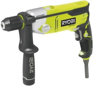 RYOBI Perceuse à Percussion 1200W RPD1200-K – Mandrin 13mm, Poignée Latérale, 2 Vitesses, Idéale Travaux Lourds Béton, Pierre, Métal