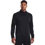 Under Armour Men's Fleece 1/4 Zip Tops, (001) Black/Black, XL