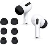 kwmobile 6x Replacement Ear Tips Compatible with Apple Airpods Pro 2 / Pro 1 - Silicone Tips for Earphones - Black
