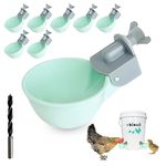 Chicken Waterer Cups (8 Pack), Automatic Chicken Water Feeder, Anti-Leak System, Holds 50% More Water, Suitable for Chicks, Chicken, Duck, Quail, Turkey