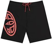 Animal Brett Recycled Mens Boardshorts - Repreve® Fabric, Lightweight & Quick Dry Swim Trunks with Drawstring- Best for Summer, Surfing, Beach & Outdoors Black