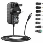 ZUOKENZU AC adapter 24V 1A Switching power supply AC230V 240V to DC24V 100mA 500mA 1000mA power driver with 8 DC plug adapters 24Volt charger inverter transformer AC-DC adapter (DC24V~1A)