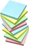 Sticky Notes 3x3 Inches, 8 Pack Super Self-Stick Note Pads 4 Pastel Color, 100 Sheets,Pad, Colorful Sticky Note Pads Easy Post for Home, School, Office, Notebook