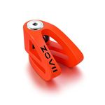 ZOVII (ZV6) Disc Lock (Orange) - Motorcycle & Scooter Lock - Dual Legs V Shape Design - Lock Pin 6mm - Anti-Drill, Portable, Anti-Theft, Cut Resistant