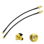 Eightwood SMA Antenna Extension Cable SMA to MMCX Cable SMA Female Bulkhead Straight to MMCX Male Right Angle RG174 15cm 6inch 2pcs for WLAN WiFi Router Wireless Internet TV and Audio