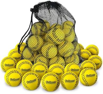 GoSports Mini Foam Baseballs for Pitching Machines and Batting Accuracy Training - 20 or 50 Pack