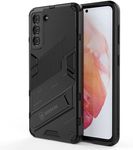 TingYR Case for vivo Y52 5G, Foldable Holder, TPU/PC Shockproof Phone Cover, Full Body Protection Cover, Phone Case for vivo Y52 5G.（Black）