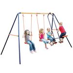 MV Sports Childrens Hedstrom Double Swing & Glider New Outdoor Garden Kids MultiPlay Set