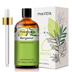 PHATOIL Bergamot Essential Oil 100ML, Pure Premium Grade Bergamot Essential Oils for Diffuser, Humidifier, Aromatherapy, Candle Making