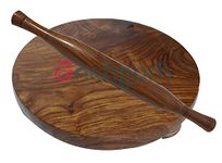 Anchgorh Sheesham Wooden Chakla Belan Rolling Pin and Board Polpat (11 in)