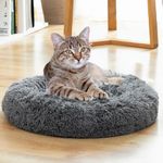 ZEXSAZONE Faux Fur;Cotton Cozy Comfortable Dog Bed Washable And Soft Mattress Of Dog Bed For All Seasons Summer Winter Pet Bed (Cat Bed Grey), Small