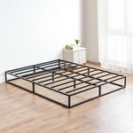 Olee Sleep 9 Inch Modern Metal Platform Bed Frame, Steel Slat Anti-Slip Support, Steel Mattress Foundation, No Box Spring Needed, Black, Full Size