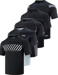 5 Pack Men’s Active Quick Dry Crew 