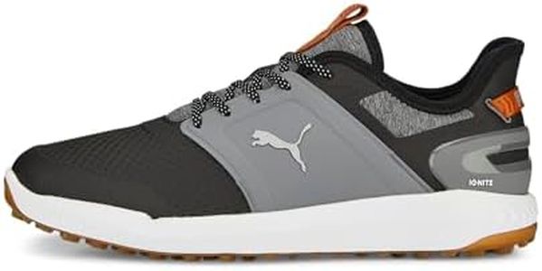PUMA Men Ignite Elevate Chaussures de golf, Puma Black Quiet Shade Gum, 43 EU