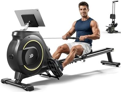 YPOO Rowing Machine for Home, 350 LB Capacity, 16-Level Silent Resistance, Magnetic Rowing Machines for Home Foldable, Full-Body Workout Compact Rowing Machine for Cardio & Strength with APP Support