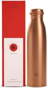 EB-Everything Beautiful Classic Pure Copper Water Bottle 1 Litre Leakproof in Seamless Shape with Ayurvedic Benefits made of Tamba Birthday Gift for Men & Women by ebstore