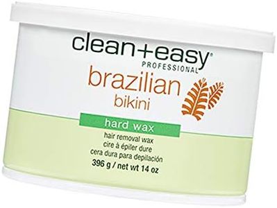 Clean + Easy Brazilian Wax – Hard Wax Bikini Hair Removal for Intimate Areas, No-Strip Formula for Coarse Hair, 14 oz