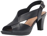 Easy Street Women's Christy Heeled Sandal, Navy, 11 X-Wide