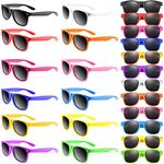 Morcheiong 24 Pack Neon Colors Sunglasses，Sunglasses Party Favors Goody Bag Fillers Fun Gift for Beach Pool Party Birthday Party (12 color)