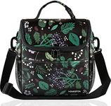 HOMESPON Lunch Bag for Women Large Insulated Lunch Box Reusable Cooler Tote with Front Pocket and Adjustable Shoulder Strap for Work Picnic or Travel