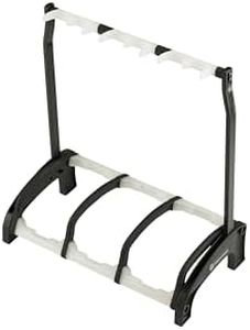 K&M Stands 17513-Black-TRANSL Three Guitar Stand Guardian 3 for Acoustic and Electric