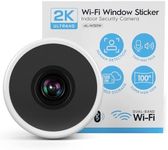 Amcrest Link 3MP 2K Window Camera, 2.4GHz&5GHz WiFi Indoor Camera, AI Human & Motion Detection, Wide Angle 100° FOV, Night Vision, 2-Way Audio, Wired Power, Supports MicroSD Upto 128GB