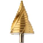 OCGIG 6-65mm Large HSS Spiral Groove Step Drill Cone Drill Bit Titanium Coated Bit Hole Cutter,13 Steps