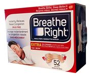 Breathe Right Extra Nasal Strip,(Tan), 52 Strips (Value Pack)