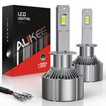 Aukee H1 LED Headlight Bulb, 50W 10000 Lumens Extremely Bright 6000K Chips Conversion Kit