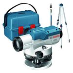 Bosch Professional Optical Level GOL 32 D (32x magnification, unit of measure: 360 degrees, range: up to 120m, measuring rod GR 500, tripod BT 160, in carrying case)