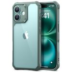 ESR for iPhone 16 Case, Military-Grade Protection, Shockproof Air Guard Corners, Yellowing-Resistant Back, TPU, Phone Case for iPhone 16, Air Armor Series, Clear Green