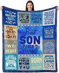 Sulpoie to My Son Blanket from Mom, Son Gifts from Dad, Birthday Gifts for Son from Mom, Son Gift Ideas for Graduation for Son Flannel Throw Blanket 60"x50"