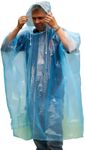 Start and Drive Ltd Poncho Rain Coat Waterproof Plastic Adult Size Reusable with Hoods men and women emergency disposable Pocket size Foldable Thin and Strong Hiking Keep Dry (Blue - 1 pcs)