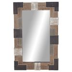 Deco 79 Wall Mirrors, Brown, Dark Brown, Reflective, L