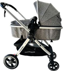 Pacto City Grey Convertible 2in1 Aluminium Alloy Pram Stroller Bassinet