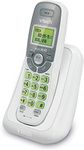 Vtech Dect 6.0 Single Handset Cordless Phone with Caller ID, Green Backlit Keypad and Display - 8077180105, With out answering system, White