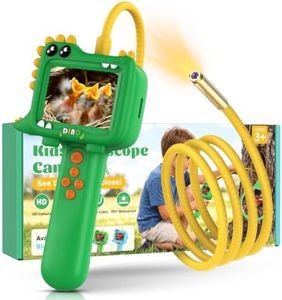 USCAMEL Borescope Camera with Light for Kids: Nature Exploration STEM Toy Waterproof HD Inspection Camera with LED Lights Photo & Video Recording Educational Gift for Boys & Girls Ages 4-12 (Green)