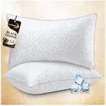 COZSINOOR Cooling Bed Pillows Queen Size - Premium Down Alternative Pillows Set of 2 for Side, Back, and Stomach Sleepers Hotel Quality Fluffy Soft Microfiber Fill Breathable Skin-Friendly
