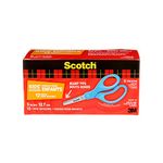 Scotch Kids Scissors, 12 Pack, Blunt, Stainless Steel, Soft Grip, Blue, 5"