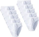 Fruit of the Loom Women's 10 Pack Original Cotton Hi-Cut Panties, White, 7