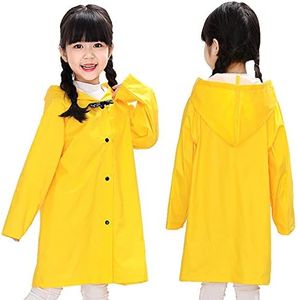 amivoo Yellow Kids Rain Coat Hooded Rain Jacket for Girls Boys Toddlers Rain Gear, Children Halloweeen Cosplay Costumes (L/4T-5T, Yellow)