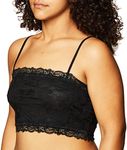 PURE STYLE Girlfriends Women's Camiflage Breathable Stretch Lace Half Cami, Black, Medium