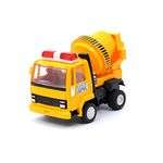 VELOCIOUS® Pull Back Action Construction Concrete Mixer Power Friction Push and Go Toy Mini Truck Boy Girls Pack of 1