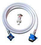 KHC Washing Machine Inlet Hose Pipe With Tap Adopter For Fully Automatic (2 Meter + Silicon Adopter Pcs 1)