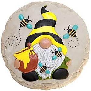 Spoontiques - Garden Décor - Gnome Bee Stepping Stone - Decorative Stone for Garden