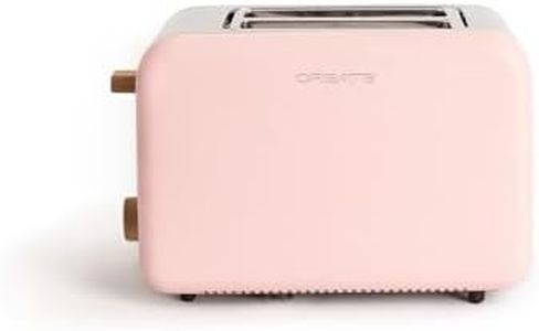CREATE/TOAST RETRO/Grille-pain Rose / 6 niveaux de puissance, tiroir ramasse-miettes, thermostat, décongélation, réchauffage, 2 fentes à tranches larges, 850W
