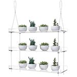 Clear Hanging Window Plant Shelves,Indoor Windows Wall Hanging Plant Stand Flower Display,Flower Pot Organizer Storage for Window Grow Herbs,Microgreens,Succulents,Flower