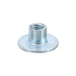 uxcell M6 T-Nuts, 24pcs Carbon Steel Tee Nut Round Base Weld Nuts 8mm Height Through Hole Flange Insert Female Thread Plate Nuts