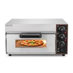 APRANTO Steel Pizza Maker | Commercial Grade Pizza Oven with Stone | In Built Temperature Controller and Timer | 1 Year Warranty on Electric Parts